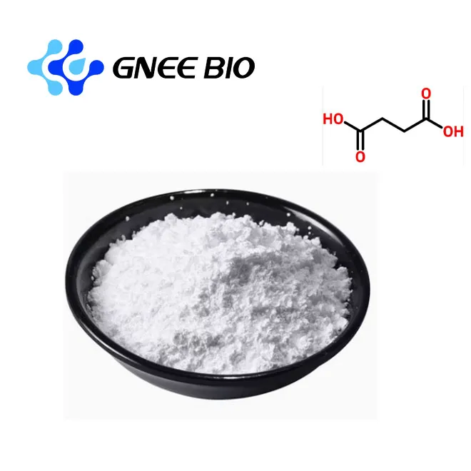 Hög renhet 99% Succinic Acid for Food Additives Cas 110-15-6